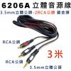 6206A 立體音源傳輸線 3.5立體公...