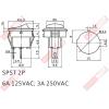 50093B 迷你圓型洛克開關2P2段 6A125VAC/3A250VAC
