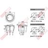 缺貨R13-112A SCI圓型2P2段洛克開關 16A125VAC / 10A250VAC