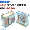 40.52 FINDER PCB/插入式繼電器 COIL:DC24V 40.52/DC24