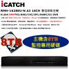 (雙硬碟空間) ICATCH 可取 KMQ-1628EU-N 16CH 數位錄影主機 H.265 DVR 含8TB監控硬碟