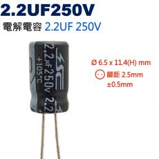 2.2UF250V 電解電容 2.2UF 250V