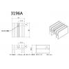 3196A H型散熱片 24mmx23mmx16mm