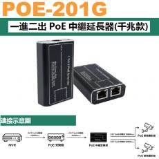 POE-201G 一進二出PoE中繼延長器(千兆款)