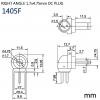 1405F DC電源轉換頭 DC轉換頭 一字DC黃頭1.7孔 大孔(Ø4.75xØ1.75)