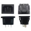 2195 三極插座 推入式AC接地電源插座 3P公座 JR-101S-G