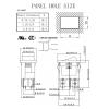 5011-B JEC JS-626P 小方型4P2段洛克開關ON-OFF 10A125VAC/6A250VAC